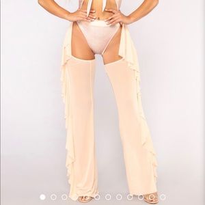 Fashion Nova cover up sheer chaps